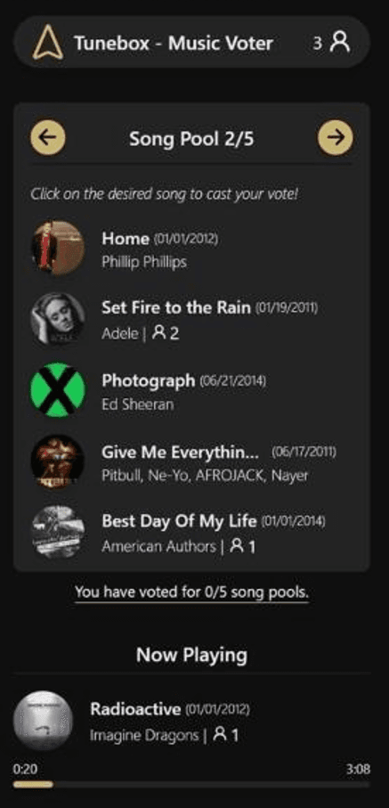 Fan Voting UI